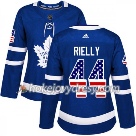 Dámské Hokejový Dres Toronto Maple Leafs Morgan Rielly 44 2017-2018 USA Flag Fashion Modrá Adidas Authentic